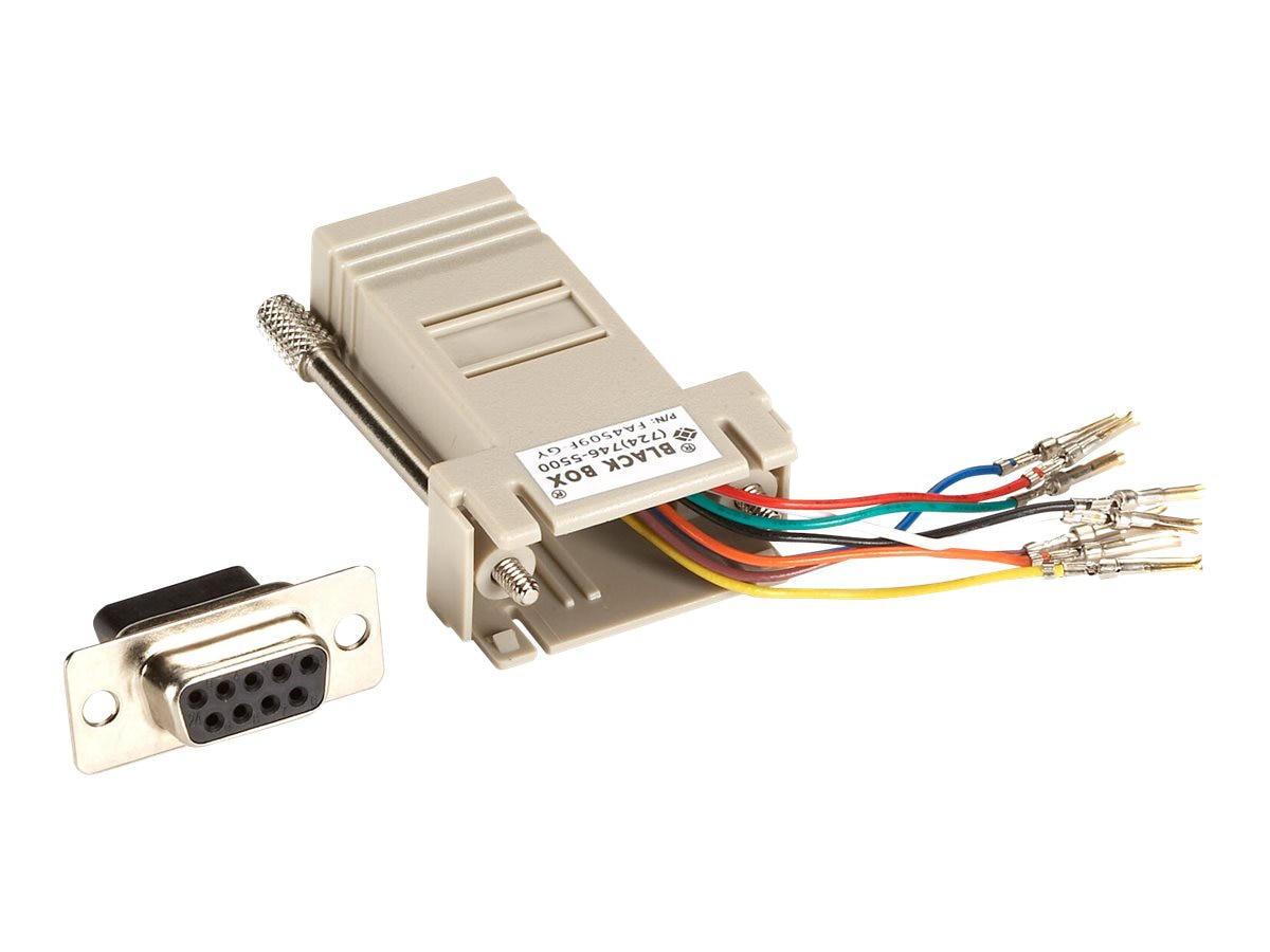 Black Box Colored Modular Adapter serial RS-232 adapter - gray