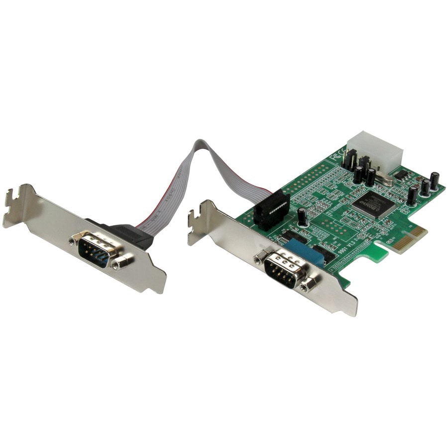 StarTech.com 2-Port Low Profile PCI Express RS232 Serial Adapter Card, PCIe
