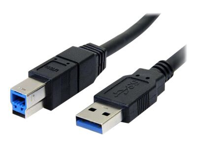 StarTech.com 3 ft / 91cmm Black SuperSpeed USB 3.0 Cable A to B - USB 3 A (