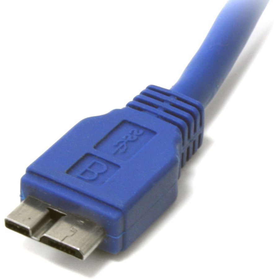 Thumbnail 4 of 4 for StarTech.com 3 ft. (0.9 m) USB 3.0 (5Gbps) to Micro B Cable - SuperSpeed USB 3.0 - Shielded USB A to USB Micro B - Blue