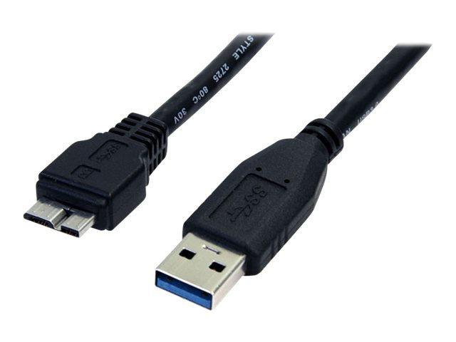 StarTech.com 3 ft USB 3.0 to Micro B Cable - Black - SuperSpeed 3.0 - M/M