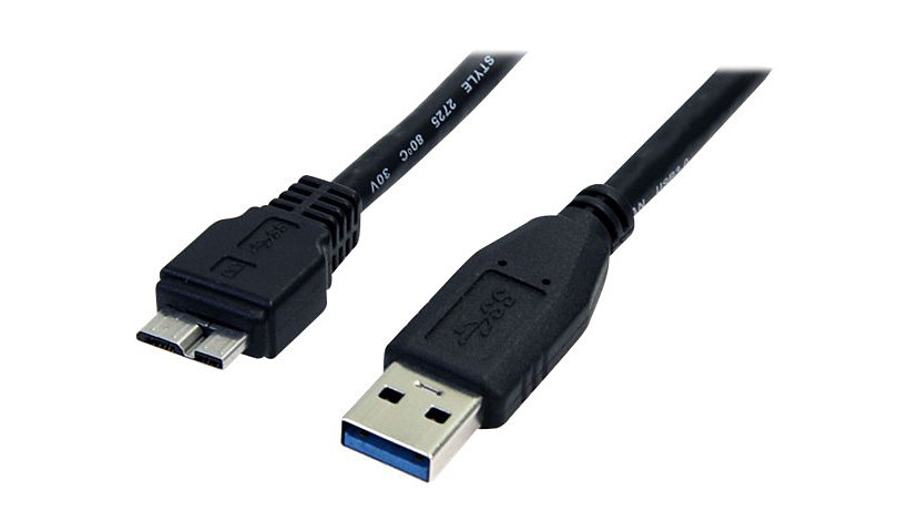 StarTech.com 3 ft USB 3.0 to Micro B Cable - Black - SuperSpeed 3.0 - M/M