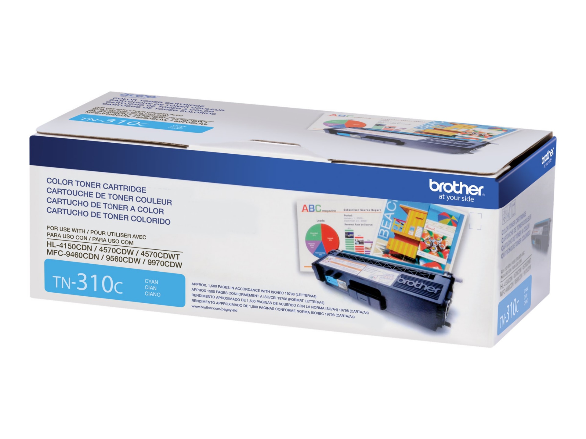 Brother TN310C - cyan - original - toner cartridge