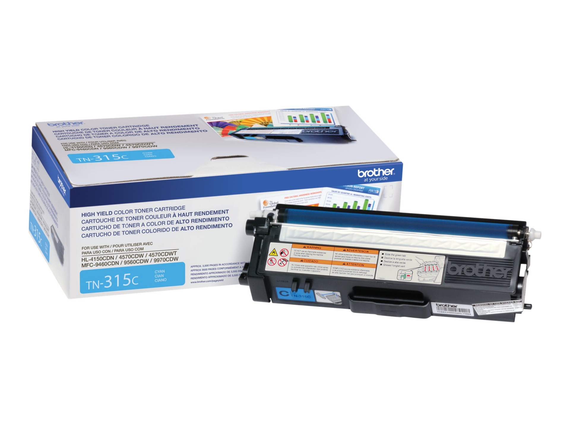 Brother TN315C - High Yield - cyan - original - toner cartridge