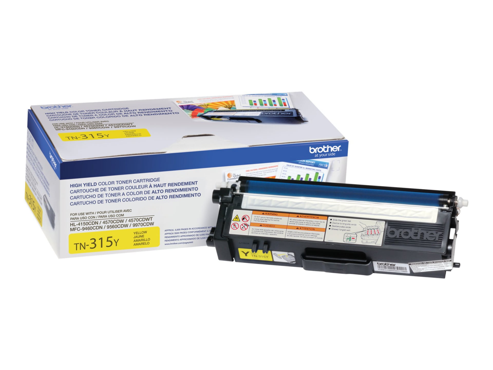 Brother TN315Y - High Yield - yellow - original - toner cartridge