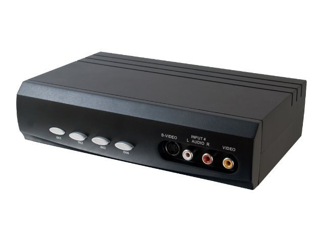 C2G 4x2 S-Video + Composite Video + Stereo Audio Selector Switch - video/au