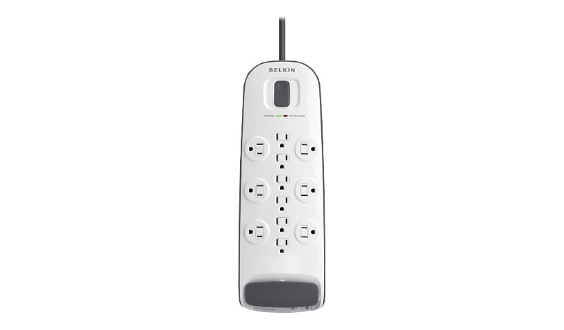 Belkin 12-Outlet Advanced Power Strip Surge Protector - 8ft - White
