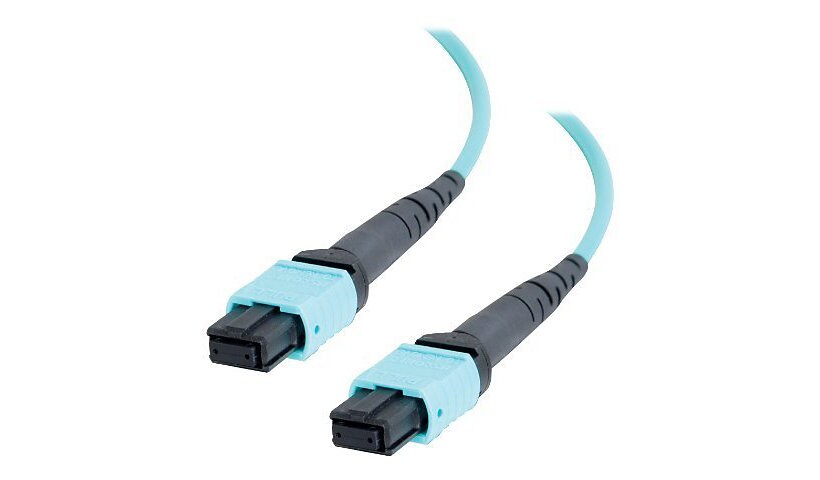 C2G 10m MTP 10Gb 50/125 OM3 Multimode Fiber Cable - Aqua - 33ft - network c