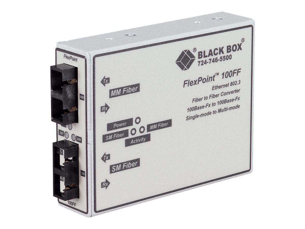 Black Box FlexPoint Modular Media Converter - media converter - 100Mb LAN