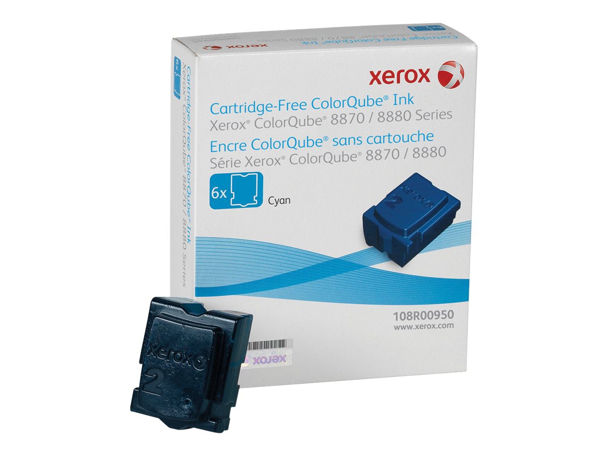 Xerox ColorQube Cyan Solid Ink for 8870 - Pack of 6