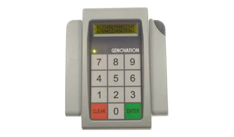 Genovation MiniTerm 905 - keypad - with display, barcode scanner - light gray, dark gray, two tone