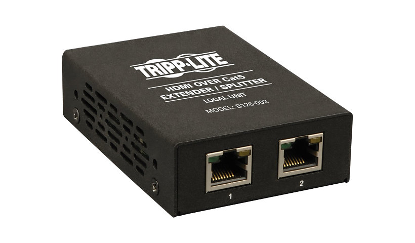 Tripp Lite 2-Port HDMI Over Cat5/Cat6 A/V Extender / Video Splitter 1080p 150' - video/audio extender