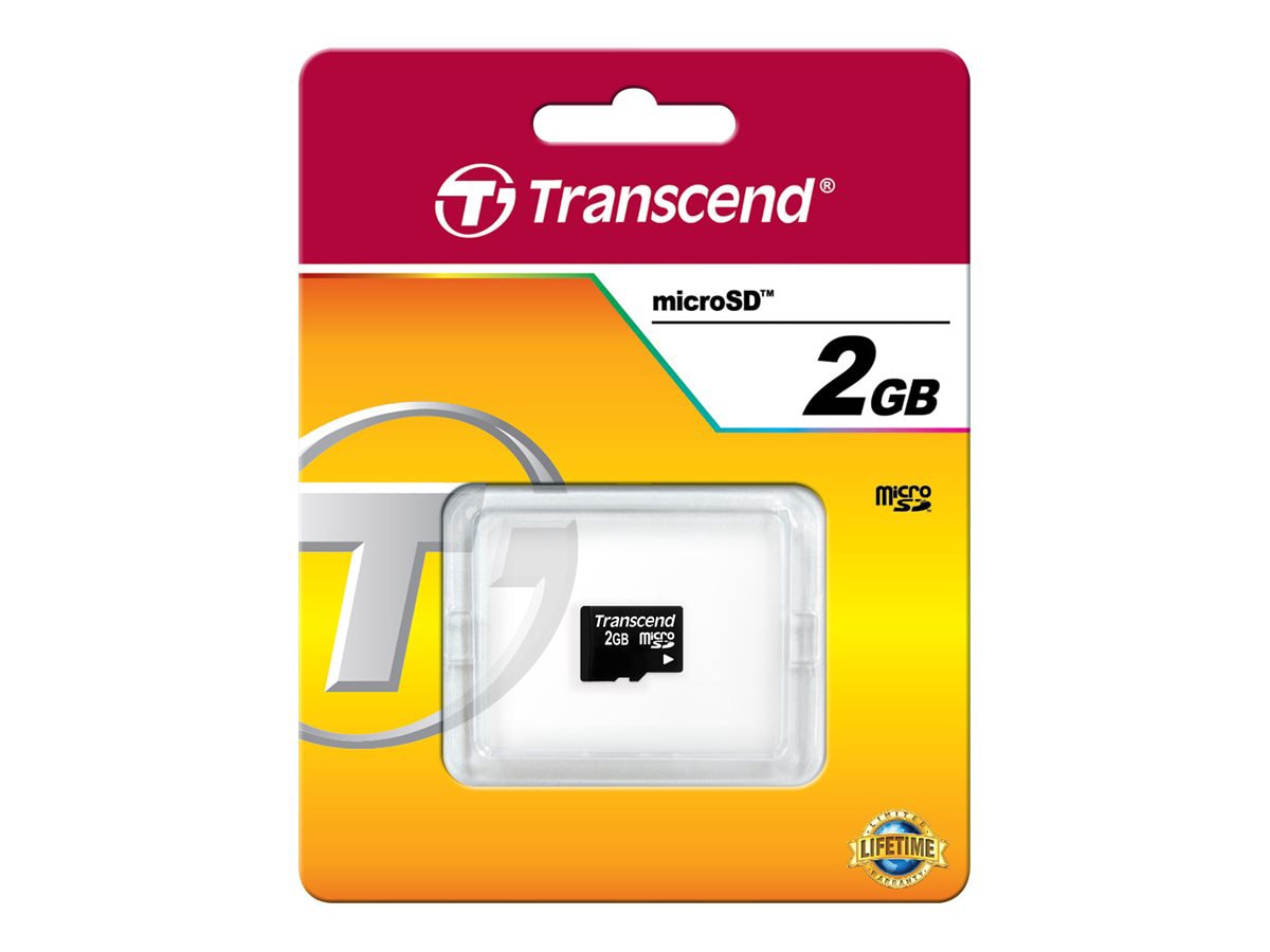 Transcend - flash memory card - 2 GB - microSD