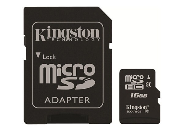 Kingston - carte mémoire flash - 16 Go - microSDHC