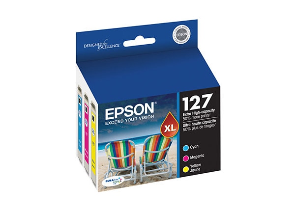 Epson 127 Multi-Pack - color (cyan, magenta, yellow) - original - ink cartridge