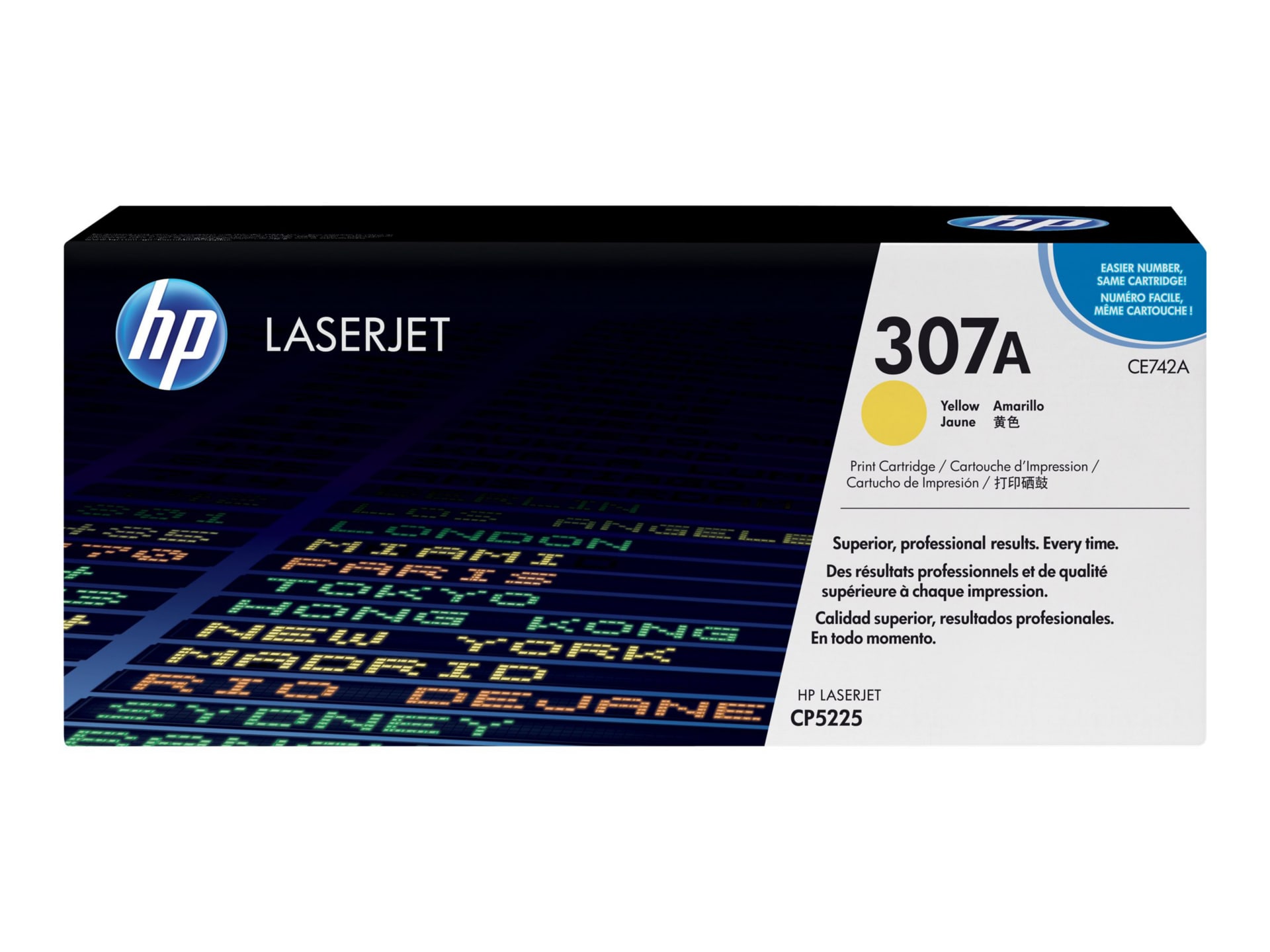 HP 307A (CE742A) Yellow Original LaserJet Toner Cartridge