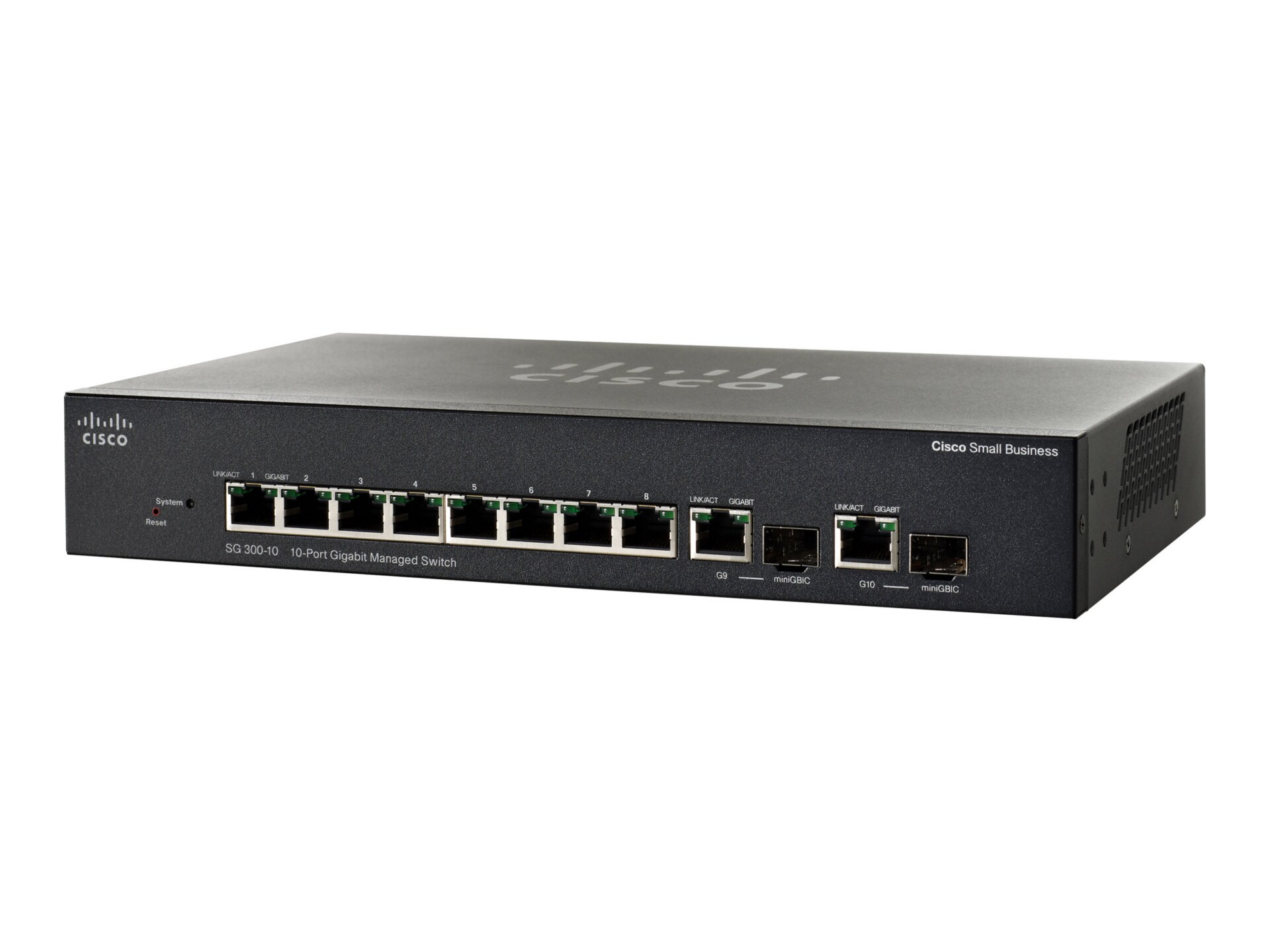 Cisco Small Business SG300-10 - switch - 10 ports - managed - rack-mountable