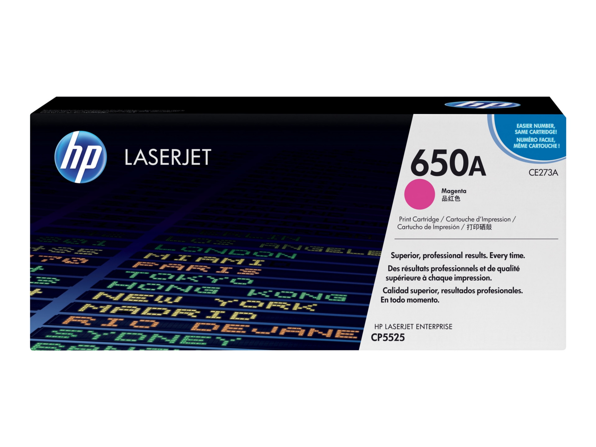 HP 650A (CE273A) Original Laser Toner Cartridge - Single Pack - Magenta - 1