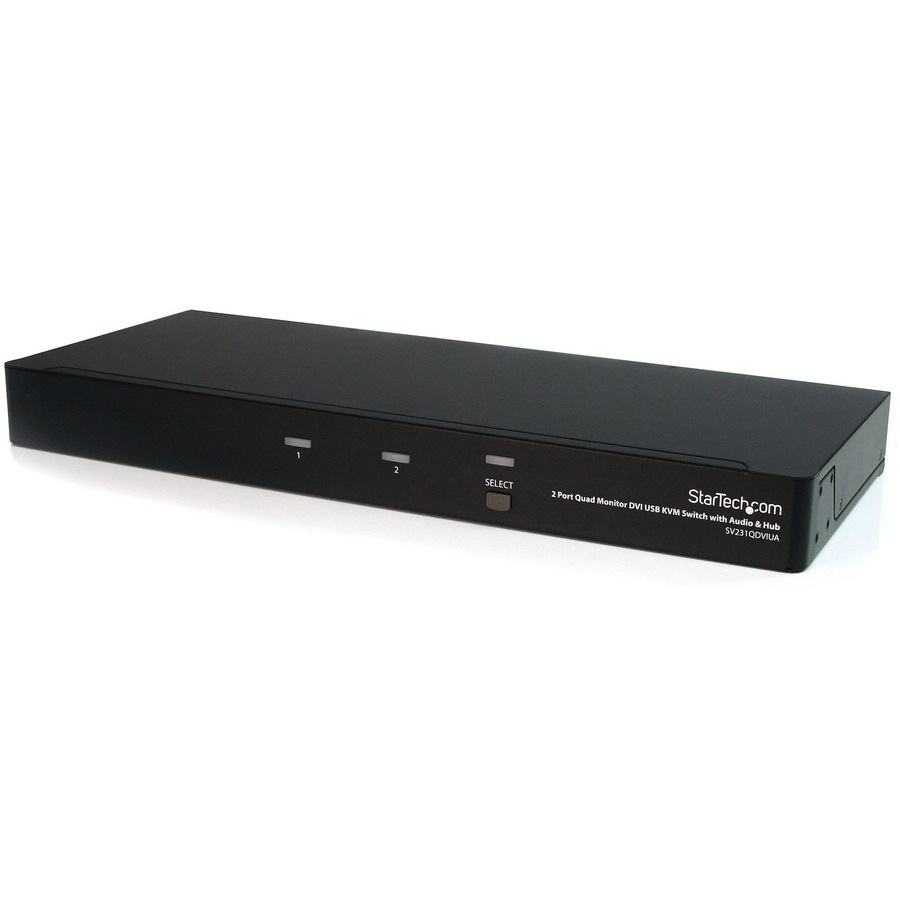 Startech Com 2 Port Quad Monitor Dual Link Dvi Usb Kvm Switch W Audio Sv231qdviua Server Management Cdwg Com