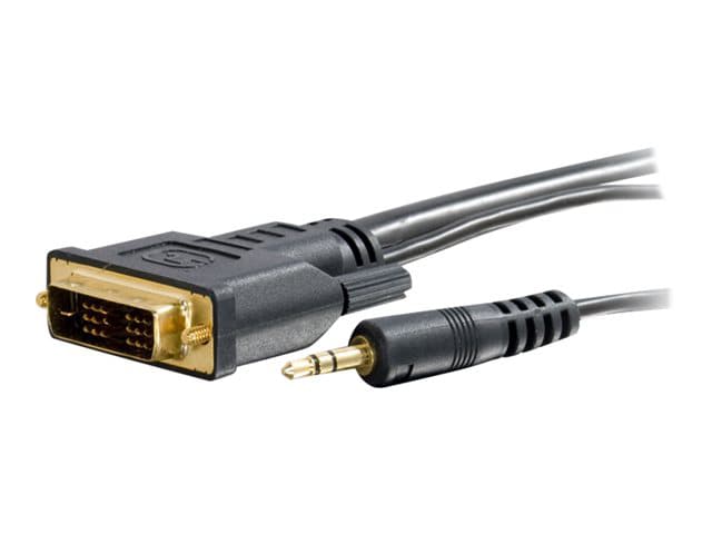 C2G 35ft Pro Series Single Link DVI-D + 3.5mm A/V Cable M/M - In-Wall CL2-Rated - DVI / audio cable - 35 ft
