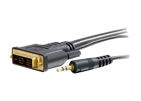 C2G 35ft Pro Series Single Link DVI-D + 3.5mm A/V Cable M/M - In-Wall CL2-Rated - DVI / audio cable - 35 ft