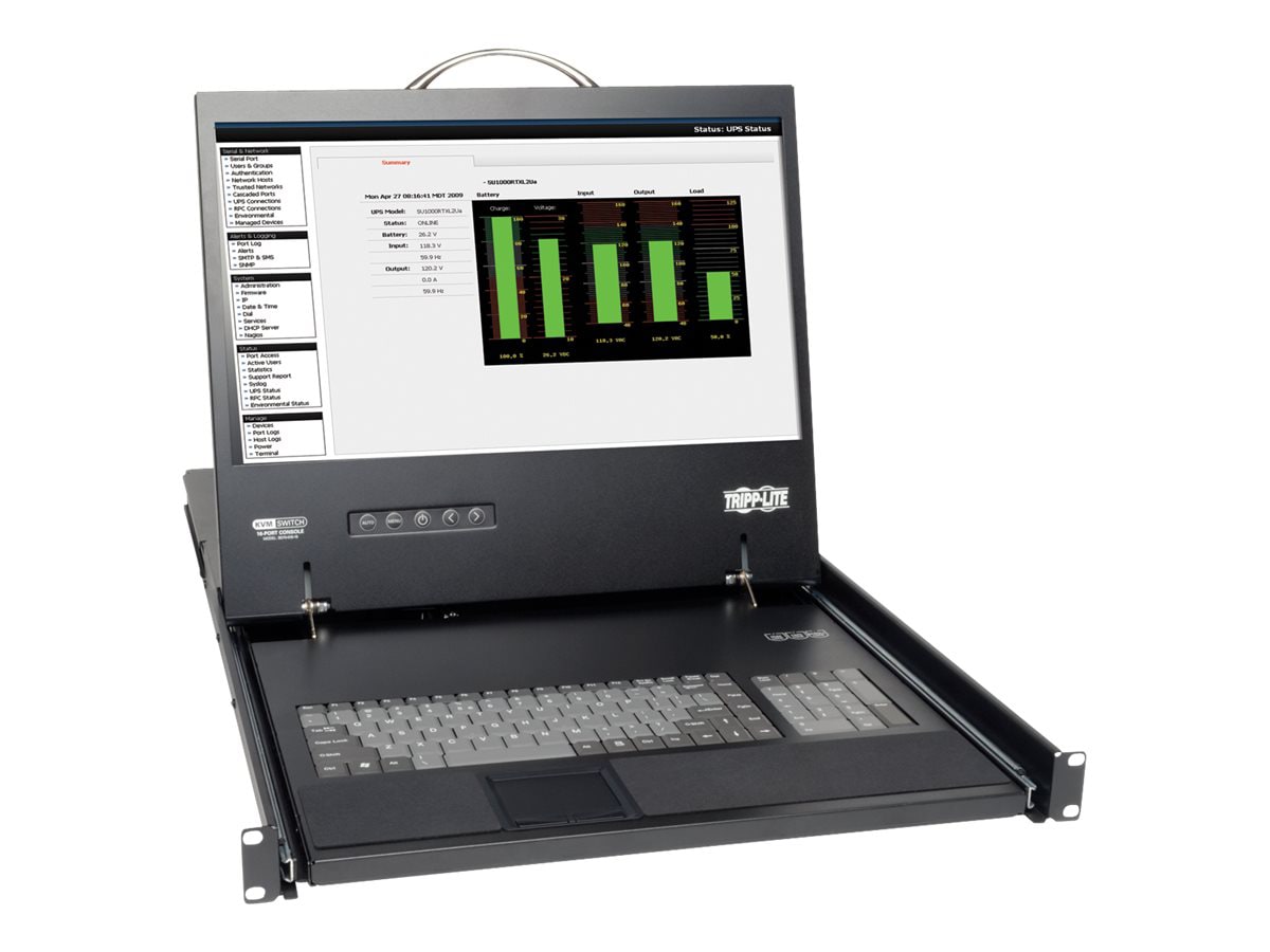 Eaton Tripp Lite Series 8-Port Rack Console Cat5 KVM Switch 1U RM 19" LCD Rackmount - KVM console - 19"