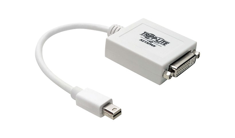 Tripp Lite 6in Mini DisplayPort to DVI Adapter Converter mDP to DVI-I M/F 6" - video converter - white