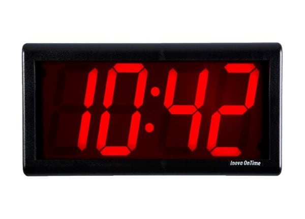 NEW Inova OnTime ONT4BK-P black clock 