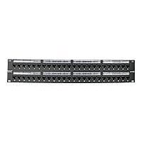 Leviton 48-Port CAT6A 2U Flat 110-Style Patch Panel with Cable Management B