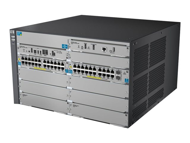 HPE 8206-44G-PoE+/2XG-SFP+ v2 zl Switch - switch - 44 ports - managed - rack-mountable - with HP E8200 zl Switch Premium