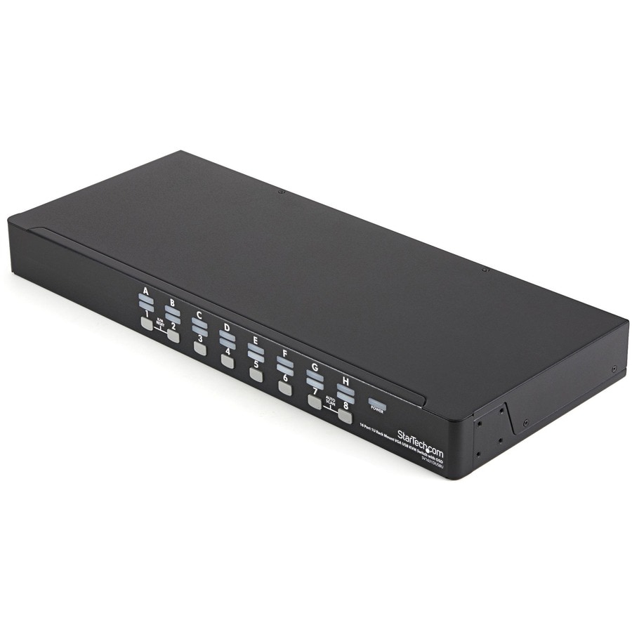 StarTech.com 16 Port 1U Rackmount USB KVM Switch Kit w/ OSD & Cables, TAA
