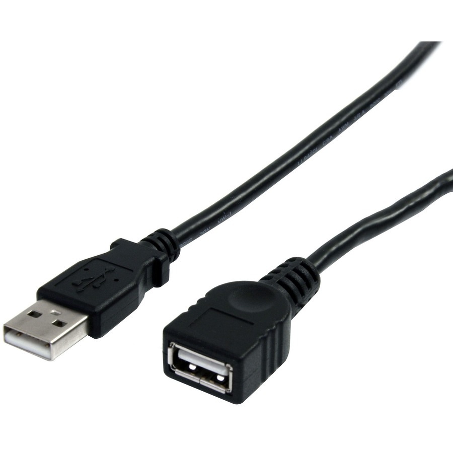 StarTech.com 10 ft Black USB 2.0 Extension Cable A to A - 10ft USB 2.0 Exte