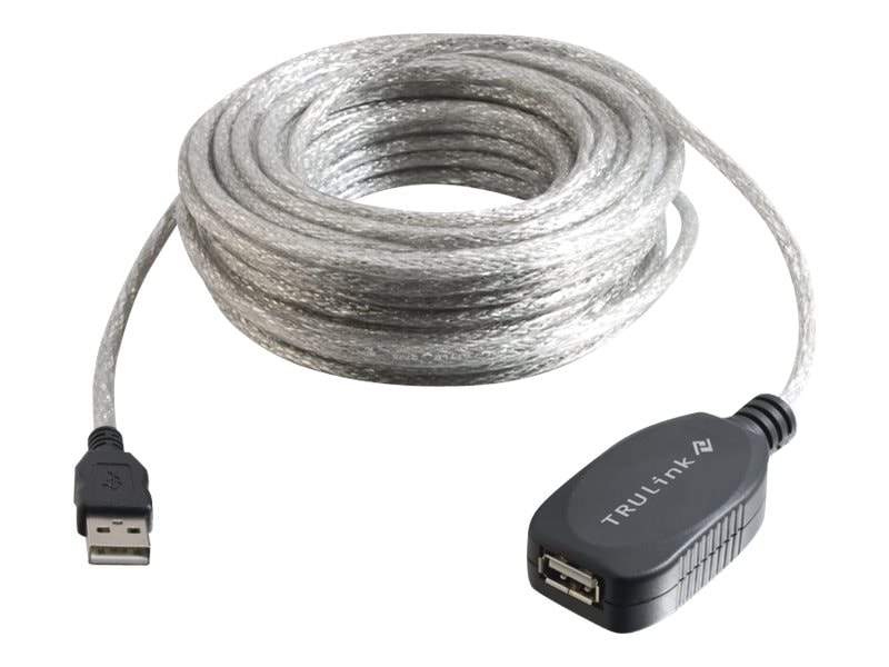 C2G 39.4ft USB Extension Cable - Active USB A to USB A Extension Cable - USB 2.0 - M/F