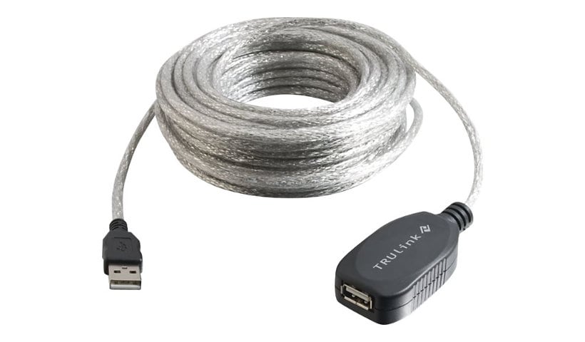 C2G 39.4ft USB Extension Cable - Active USB A to USB A Extension Cable - USB 2.0 - M/F