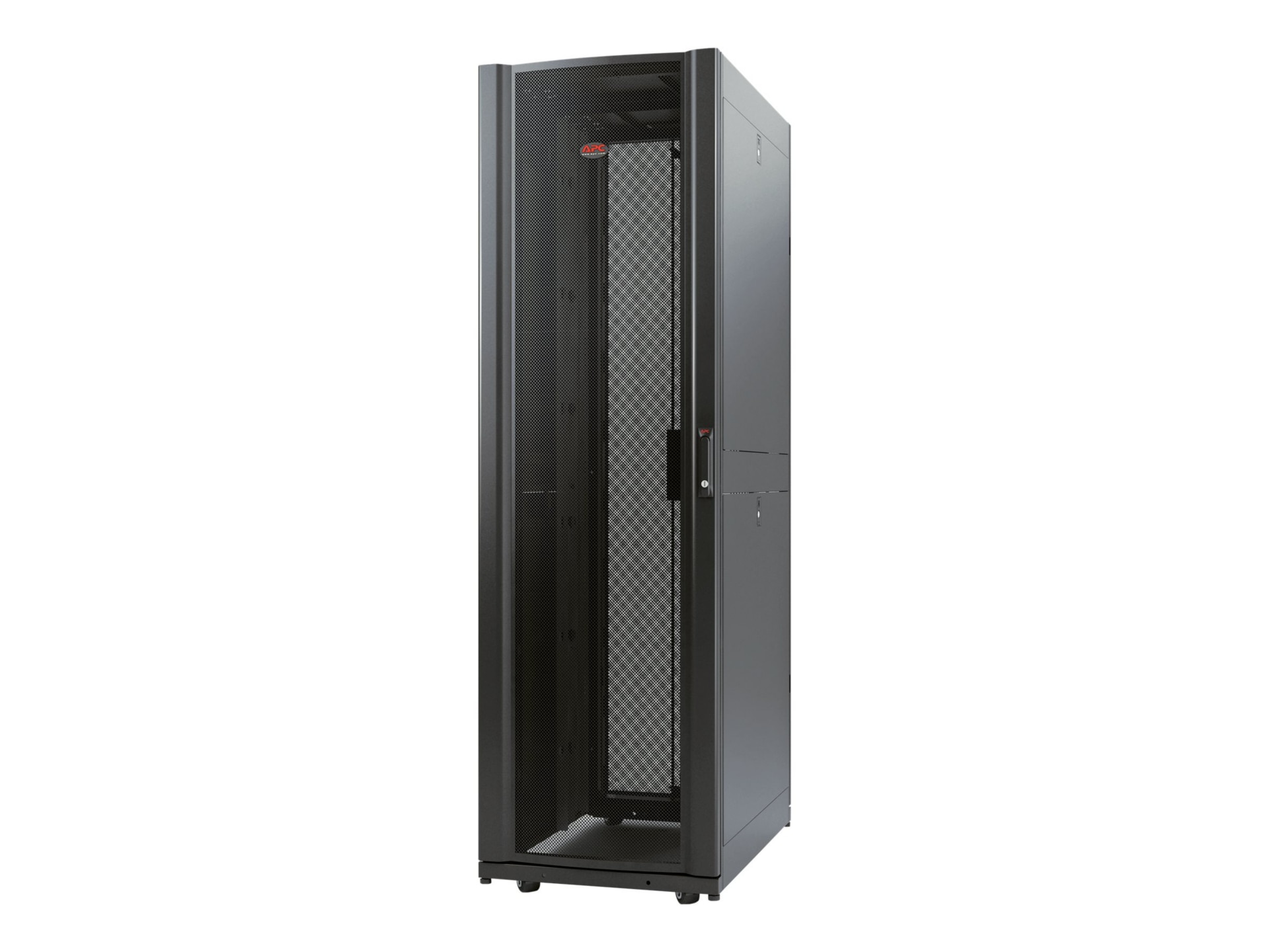 APC NetShelter AV, Server Rack Enclosure, 42U, 10-32 Threaded Rails, Black,