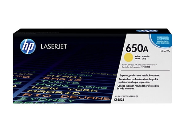 HP 650A, (CE272A) Yellow Original LaserJet Toner Cartridge HP 650A, (CE272A) Yellow Original LaserJet Toner Cartridge