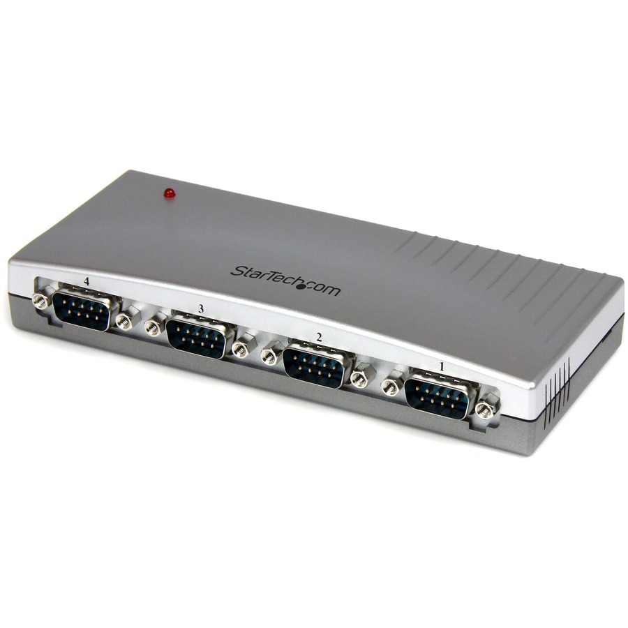 StarTech.com USB to Serial Adapter Hub - 4 Port - Bus Powered - DB9 (9-pin)