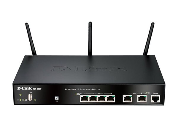 D-Link Wireless Services Router DSR-500N - wireless router - 802.11b/g/n - desktop