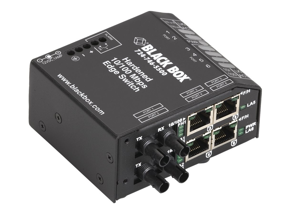 Black Box Heavy-Duty Edge Switch Hardened - switch - 6 ports