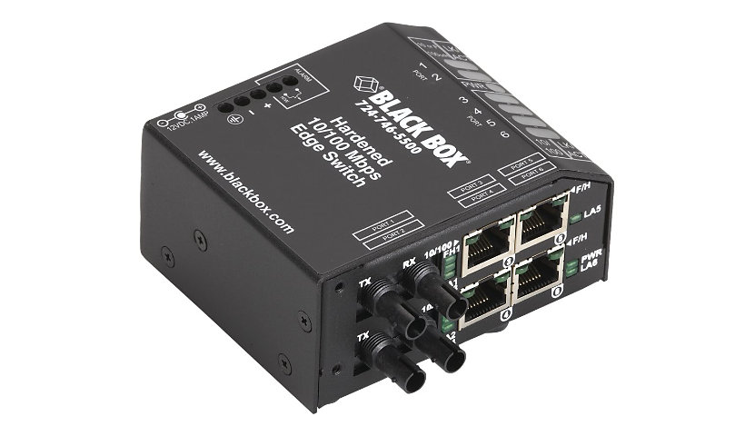 Black Box Heavy-Duty Edge Switch Hardened - switch - 6 ports