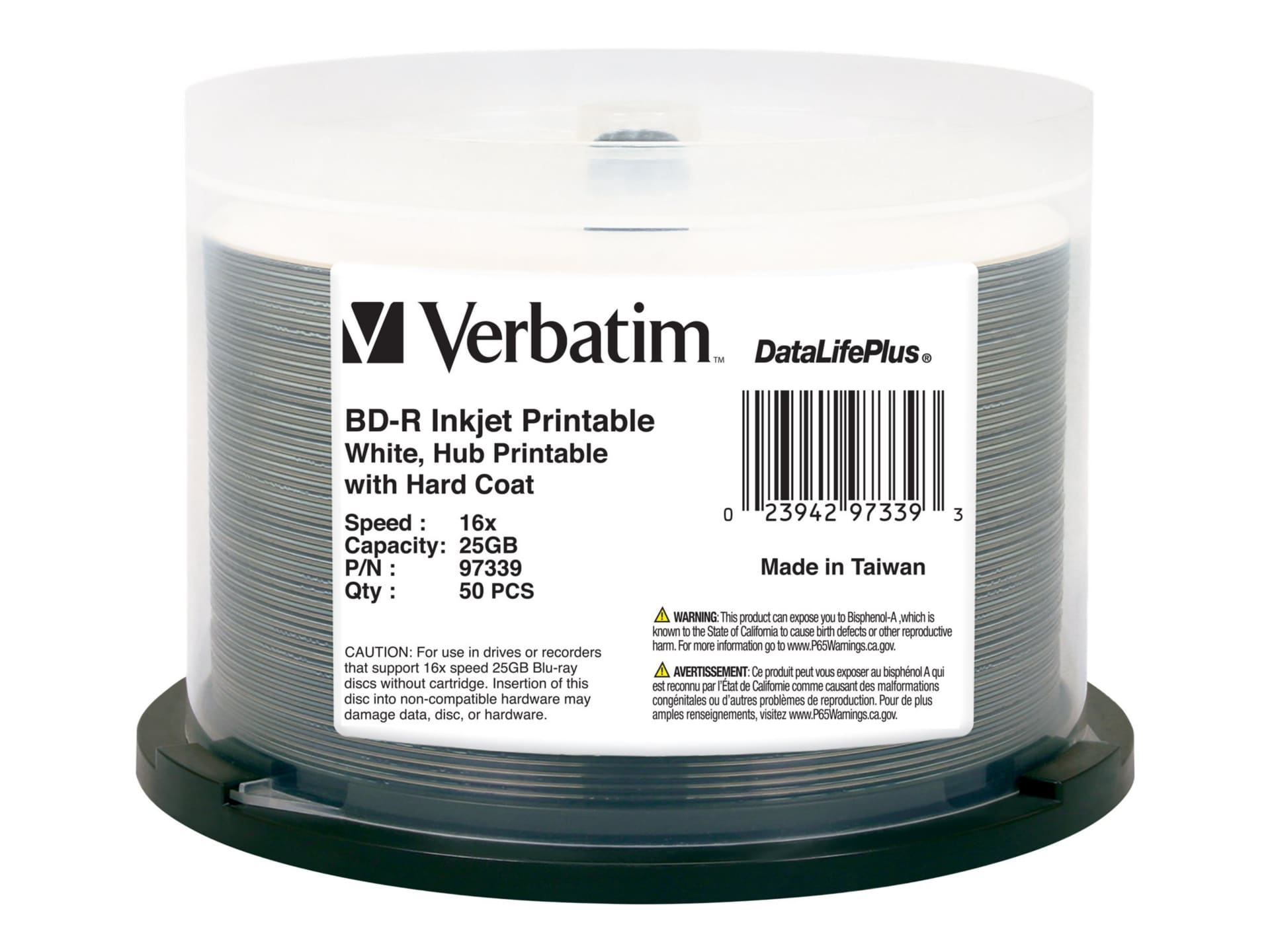 Verbatim DataLifePlus - BD-R x 50 - 25 GB - storage media