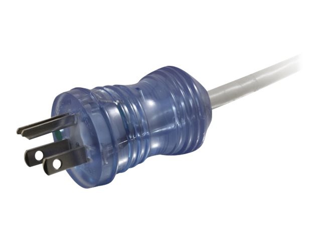 C2G 8ft Hospital Grade Power Cord 5-15P to C13 IEC - 13A/16AWG - Gray