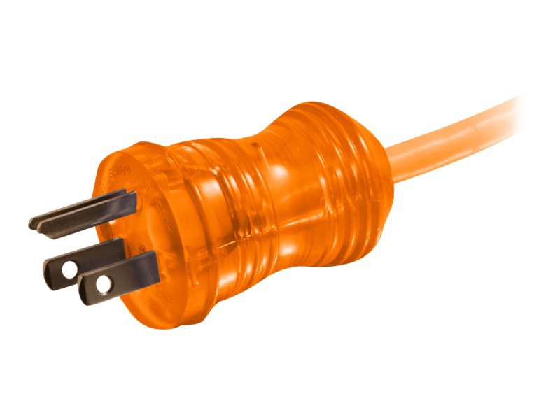 C2G 50ft Hospital Grade Power Extension Cord - 16AWG - NEMA 5-15P to NEMA 5-15R - Orange
