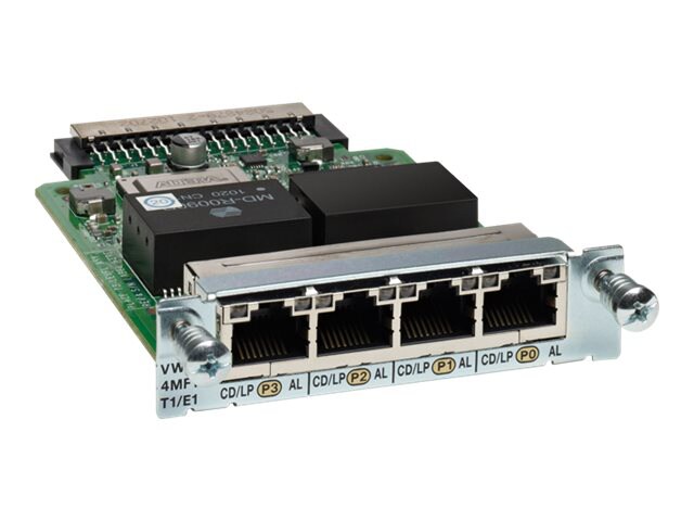 Cisco Third-Generation 4-Port T1/E1 Multiflex Trunk Voice/WAN Interface Card - expansion module - 4 ports
