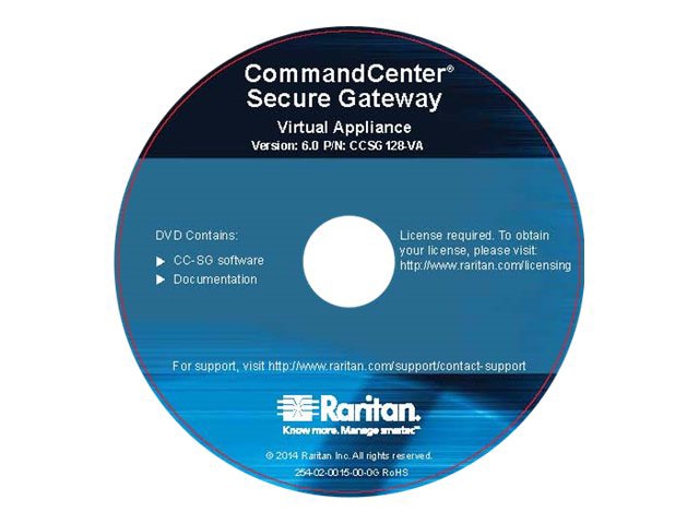 Raritan CommandCenter Secure Gateway Virtual Appliance - license - 128 nodes