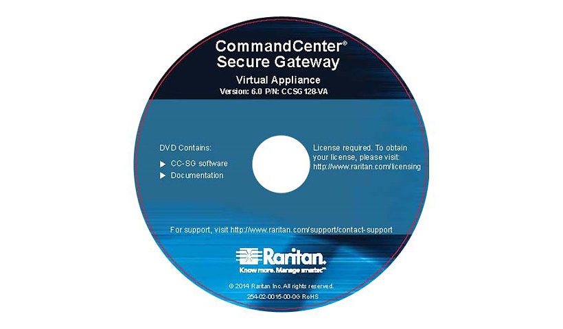 Raritan CommandCenter Secure Gateway Virtual Appliance - license - 128 nodes