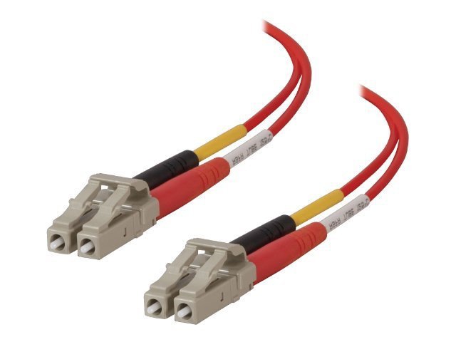C2G LC-LC 50/125 OM2 Duplex Multimode PVC Fiber Optic Cable - patch cable - 3 m - red