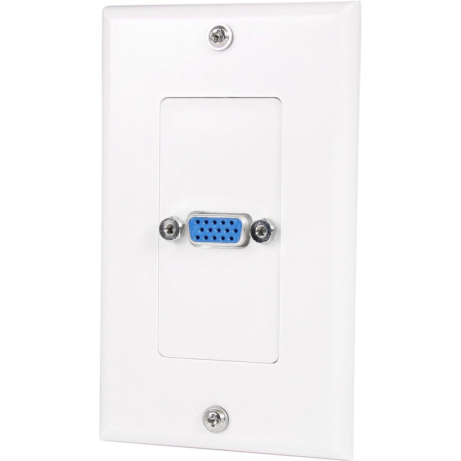 StarTech.com Single Outlet 15-Pin Female VGA Wall Plate - White