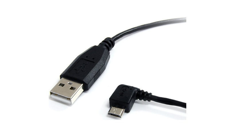 StarTech.com 1 ft Micro USB Cable - A to Left Angle Micro B