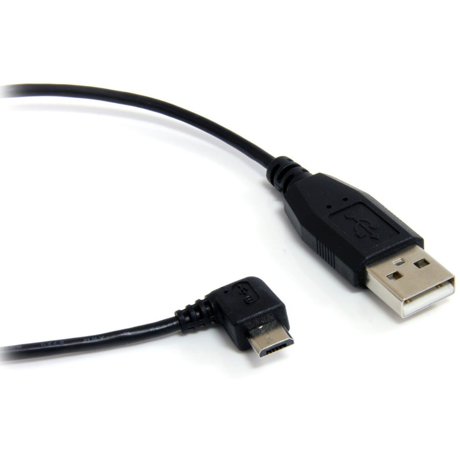 StarTech.com 1 ft Micro USB Cable - A to Right Angle Micro B - USB cable -